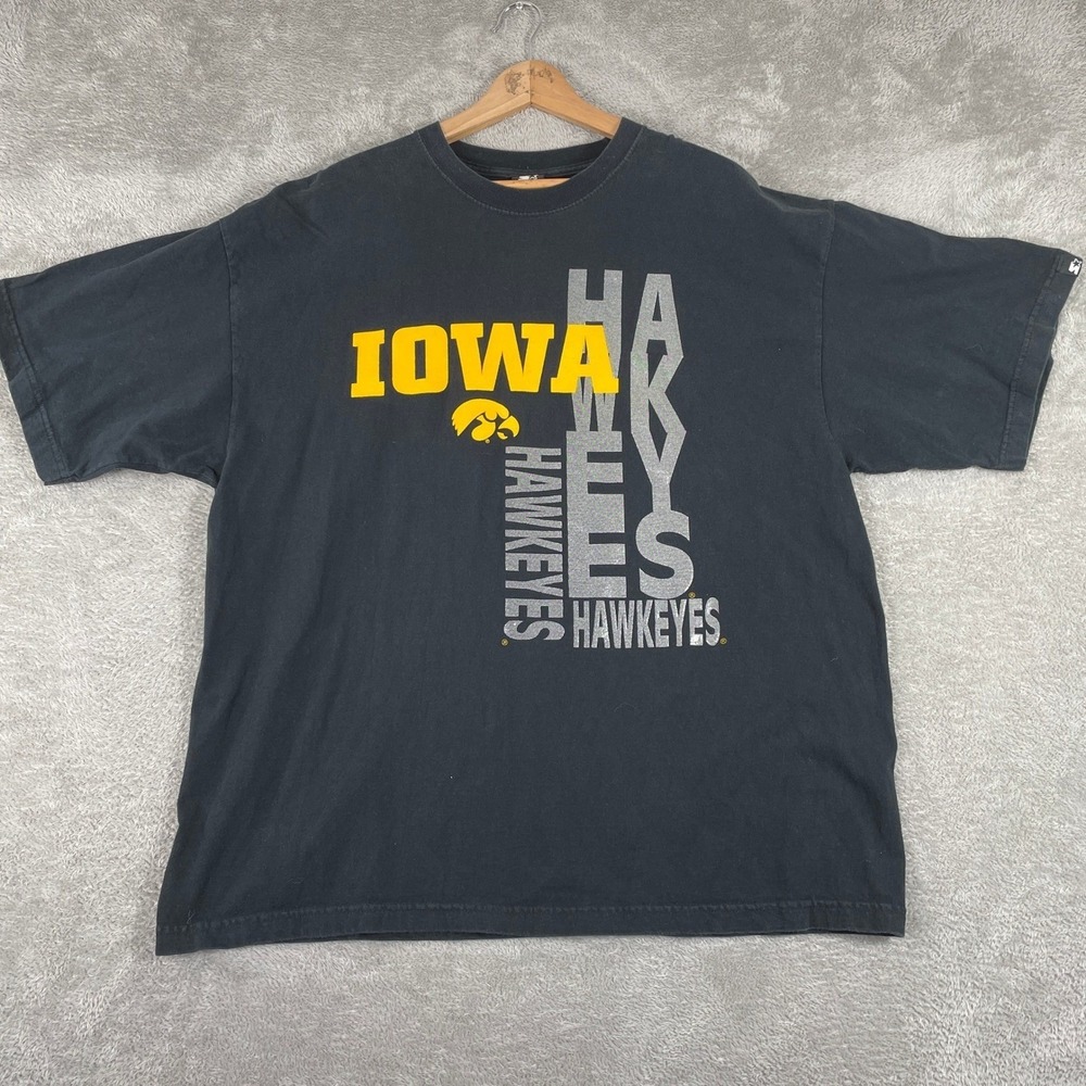 Iowa Hawkeyes Shirt Mens‎ XL Black Starter NCAA Collegiate Gorpcore Streetwear